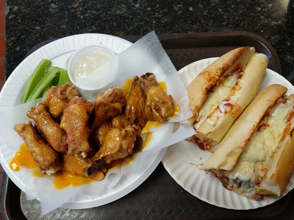 Buffalo Chicken Wings and Meatball Sub